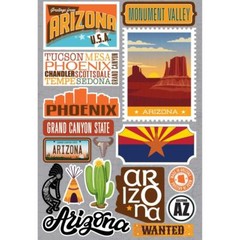 Crafts Stickers 3D Arizona Grand Canyon State Shape License Plate Flower Sedona