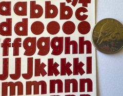 DEEP RED 7/16” CHUNKY ALPHABET Stickers(2 sheets)Making Memories •Letter•Numbers