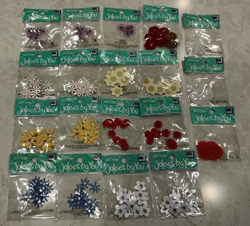 NEW NICE LOT OF MINI FLOWERS-JOLEE’S BY YOU SET OF 19