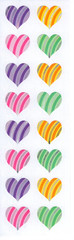 Ltd. Edition and Rare Mrs Grossman’s CANDY STRIPE HEARTS ~ 2 Sheets! ~ NIP!