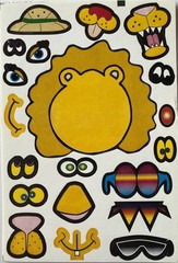 BUILD-AN-LION HEAD Sticker Set (20pc)Mane•Eyes•Hats•Sunglasses •Card Making