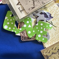 Card Making Scrapbooking LOT Embellishments Ann G, Cut Outs. 4 RollsVinyl Paper