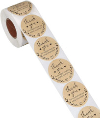 2» Thank You for Supporting My Small Business Stickers, Kraft Labels Custom Sti