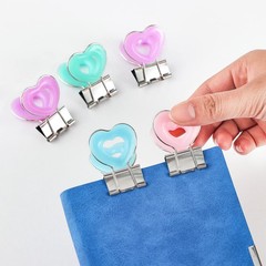 Heart Shape Medium Paper Clips, Binder Clips, Easy Grip, Assorted Color, Scho…
