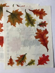 Vintage FALL LEAVES Sticker Sheets Scrapbook Planner Craft Stickers Lot