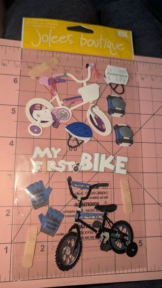 Jolee’s Boutique Dimensional Sticker My First Bike Boys Girls Band-Aids Pack
