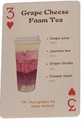 Tea Recipe Fun Peach Oolong Lychee Rose Grape Cards Junk Journal Scrapbook H5