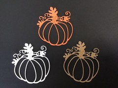 Pumpkin Die Cut Embellishments 8pcs 2-1/2 x 2-1/4” Choose Color Scrapbook Cards