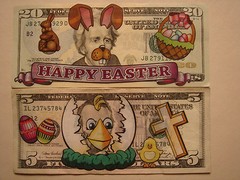 Easter Funny Money Stickers, Apply Directly on Cash & Checks in Greeting Cards