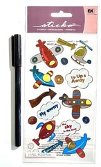Airplanes Sticko Stickers Scrapbooking Card Journal Planner