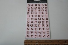 Special Moments Scrapbooking Square Pink/Brown Upper/Lower Case Alphabets Crafts
