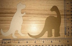 20 DINOSAURS cardstock paper die cut embellishments