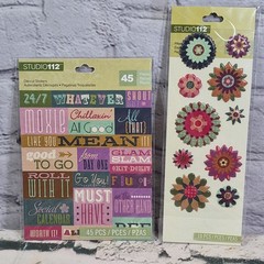 Studio 112 Die Cut Stickers & Puffy Stickers Lot Of 4 Packages New