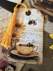 Bee Honey Junk Journal Kit Ephemera Tags Tickets Stickers Sunflower Vintage