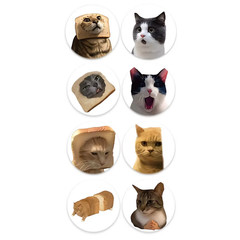 100Pcs/500Pcs Cartoon Meme Cat Stickers for School Reward Stickers Classroom Dec