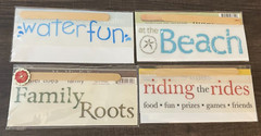 Scrapbooking Lot of 4 MME Transfer Titles Rub-Ons Water Fun, Beach,