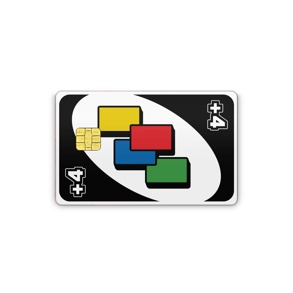 Credit Card Skin Vinyl Decal Uno