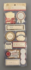 NEW Anna Griffin Fleur Rouge Collection Lot 3D Stickers + Titles, Tags & Quotes