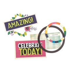 Vicki Boutin COLOR KALEIDOSCOPE (50pc) FRAMES & JOURNALING EPHEMERA DIE CUTS