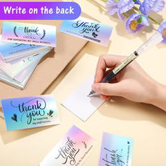 1120 Pcs Thank You Cards and Stickers Set, Include 120 Business Card 1000 Roll L