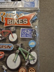 Riding Bikes 3D scrapbook stickers Paper House STDM-0155