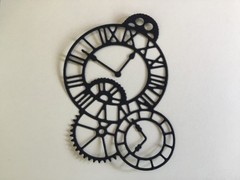 CLOCK GEARS COGS Steampunk card stock die cut embellishments 3-1/4″ x 3″ 6 Pcs