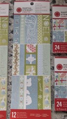 Martha Stewart Crafts 2 Adhesive Border & 2 6.75×4.74 pads Christmas Foil Accent