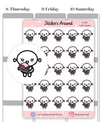 Fold Laundry Planner Sticker, Fold Clothes Sticker, Chore Sticker, Cute Sticker