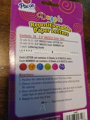Pacon Self-adhesive Paper Letters DAZZLE 6 COLORS 2 1/2″