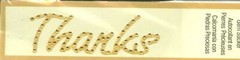 Thanks Gold Rhinestone Crystal Gratitude Thanksgiving Appreciate Title Stickers