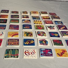 Vintage 90’s Stickers Scholastic Highlights Teacher Rewards Encourage Good Job