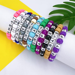100Pcs Pony Beads Letter T for Keychains Making, 6X6Mm Large Hole Square Letter