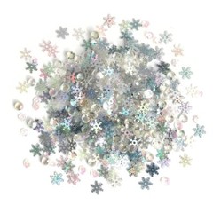 Buttons Galore Sparkletz WINTER SET Sparkling Sequin Jewels Embellishment Mix