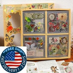 516PCS Vintage Scrapbooking Stickers Kit Estética Junk Journal Decorativo. neuvo