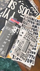 Huge Lot Sticker & Stencils. All Sizes Peel/Stick Numbers & Letters, Over 3.5 Lb