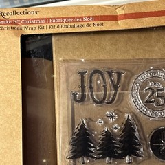 Recollections Make It Christmas Wrap Kit Vintage Scrapbook 14 Pcs Craft Gifts