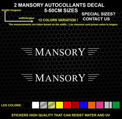 2 Mansory Decorative Stickers – Vehicles & Accessories, 2 Piece Set