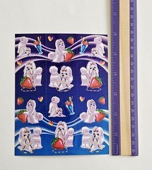 Vtg Lisa Frank Scented Stickers Princess Pearls Strawberry S952-04 Shih Tzu dog