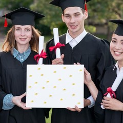2400 Pcs Graduation Cap Mini Stickers Gold Foil Grad Hat Self-Adhesive Sticker D