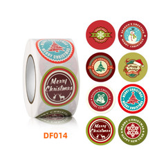 500pcs/Roll Decoration Merry Christmas Roll Paper Party Sticker Gift Label