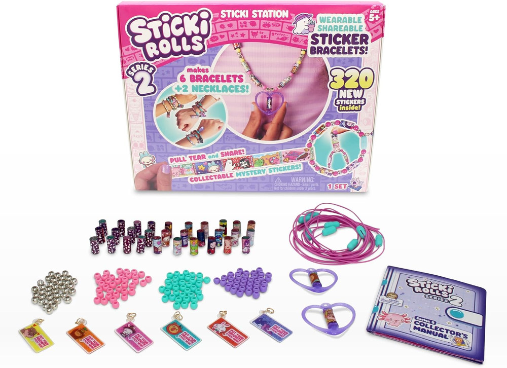 STICKI Rolls Sticki Station – the Original Wearable Shareable Sticker Jewelry Ki