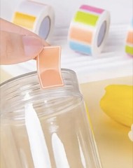 500 pcs Sticker Label/Seals Natural Pastel Blank Roll Semi Gloss Self Adhesive