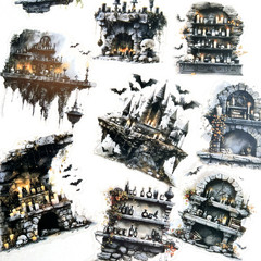 Halloween Witch’s Apothecary Stickers Junk Journaling Collage Scrapbooking Cards