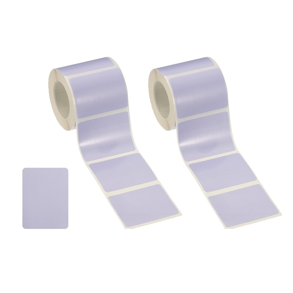 460 Pcs Thermal Sticker Paper, 1.6×1.2″ Square Thermal Printer Label, Purple