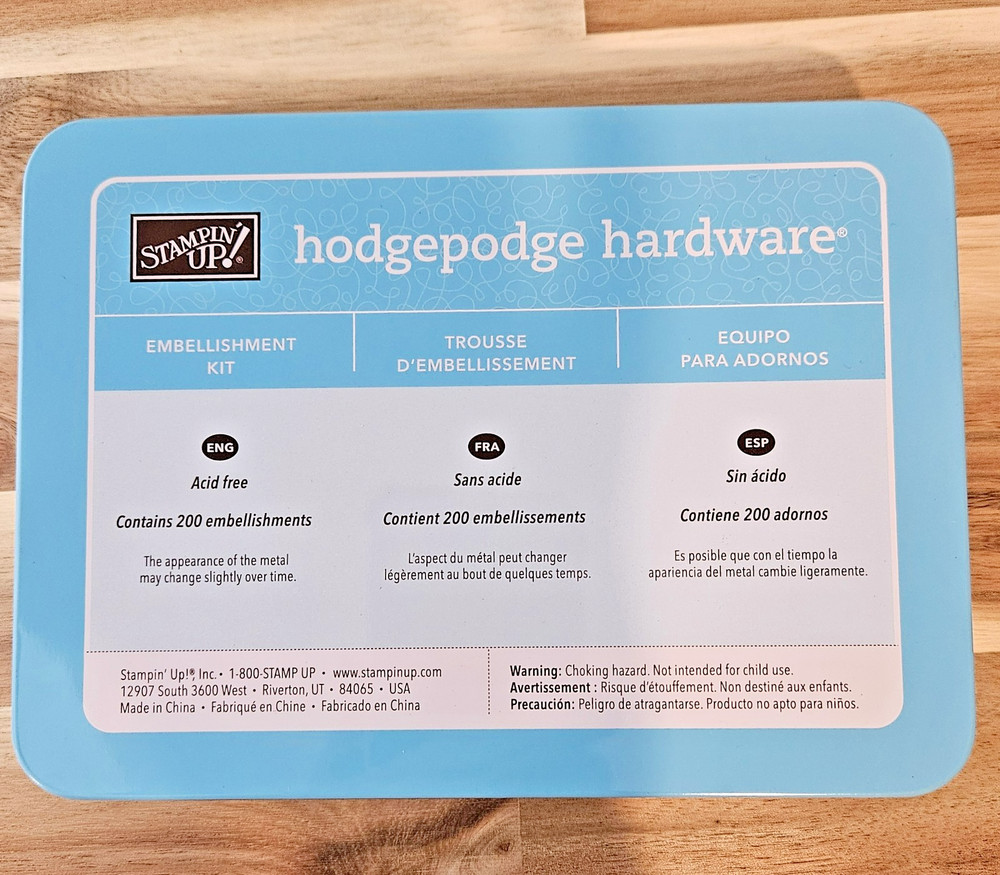 Stampin’ Up HODGEPODGE HARDWARE Styled Silver Metal Embellishment Kit – Retired