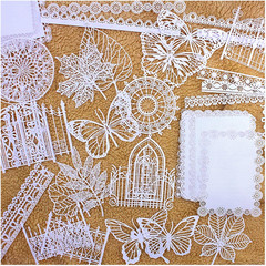 Vintage Scrapbook Paper Lace for Scrapbooking Supplies Kit, 40 Pcs