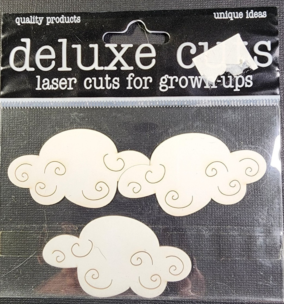 Clouds Whimsical Laser Cuts White 2.25″ x 1.25″ Sky Scrapbooking Paper Crafts