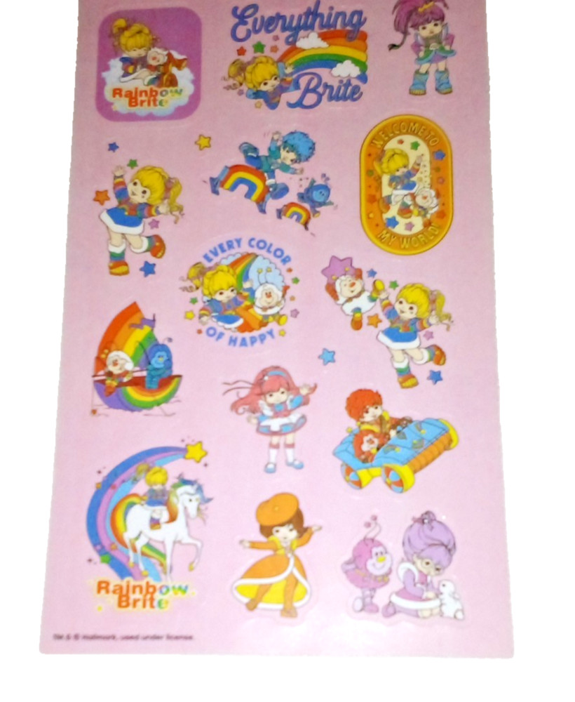 Rainbow Brite Sticker Sheet SandyLion Hallmark Scrapbooking