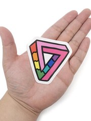 Bianca’s Designs Triangle Pride Multicolor Paper Sticker, 1 Count