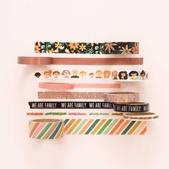 Jen Hadfield This Is Family Washi Tape Copper Foil accent 8pk Celebrates Family